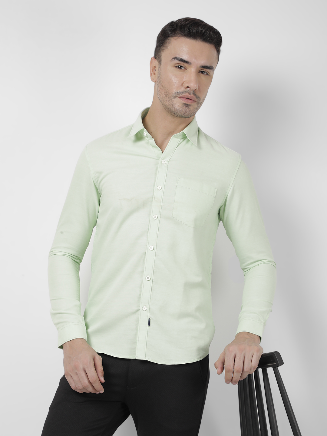 Numero Uno Men SOLID Green Shirt